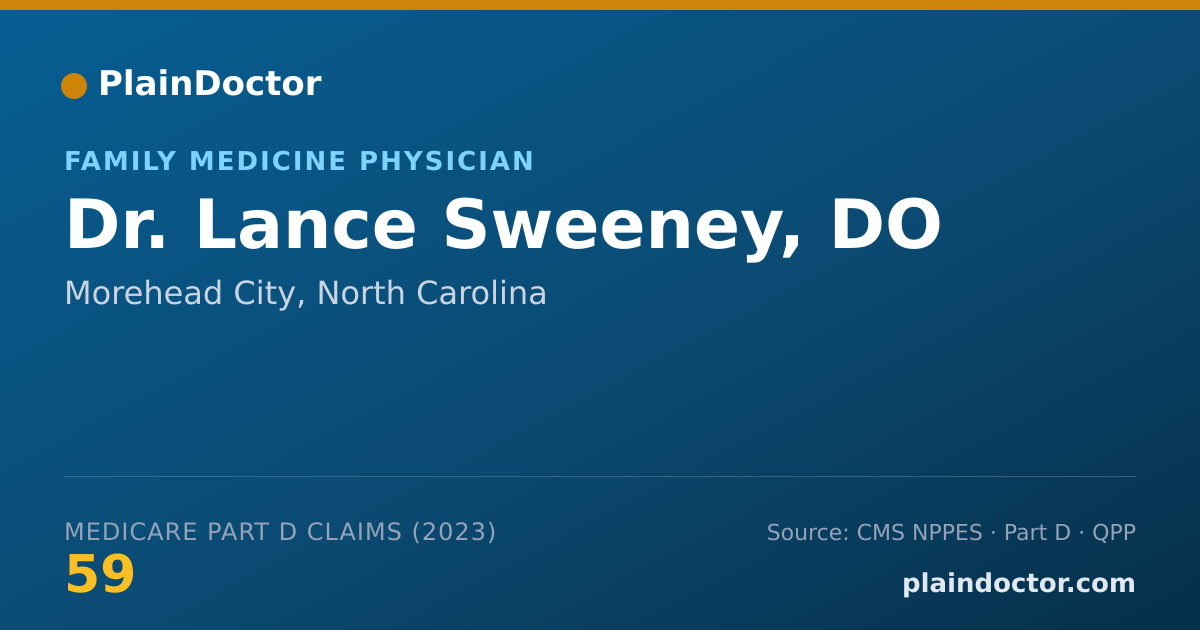 Shareable card for Lance Sweeney, DO - Family Medicine Physician, Morehead City, NC