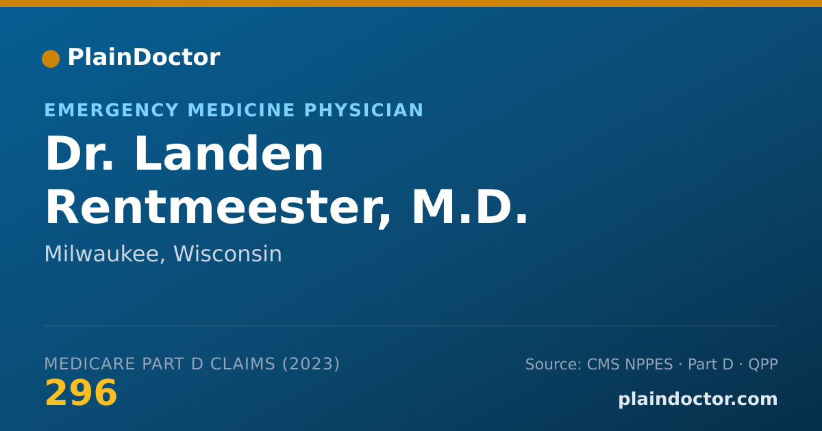 Shareable card for Landen Rentmeester, M.D. - Emergency Medicine Physician, Milwaukee, WI
