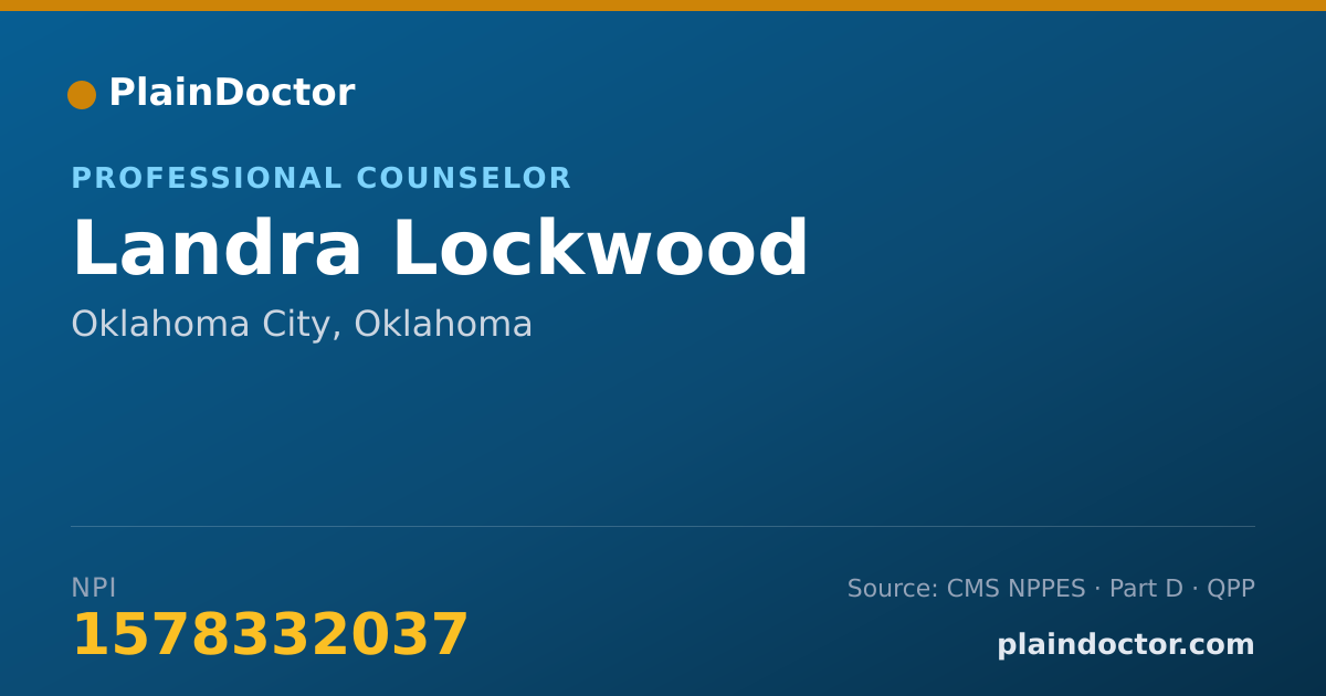 Shareable card for Landra Lockwood - Professional Counselor, Oklahoma City, OK