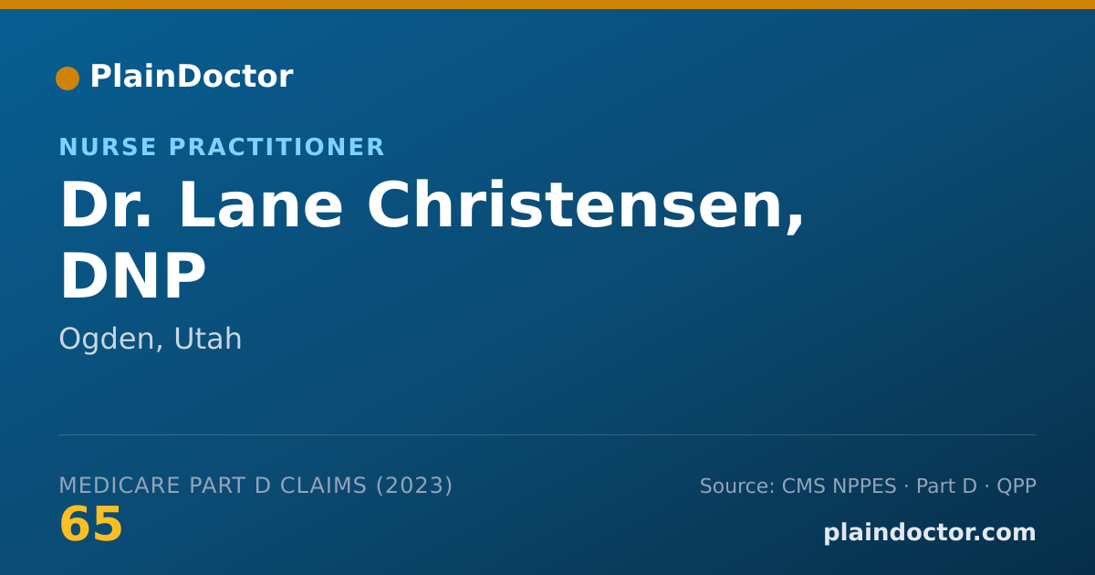 Shareable card for Lane Christensen, DNP - Nurse Practitioner, Ogden, UT
