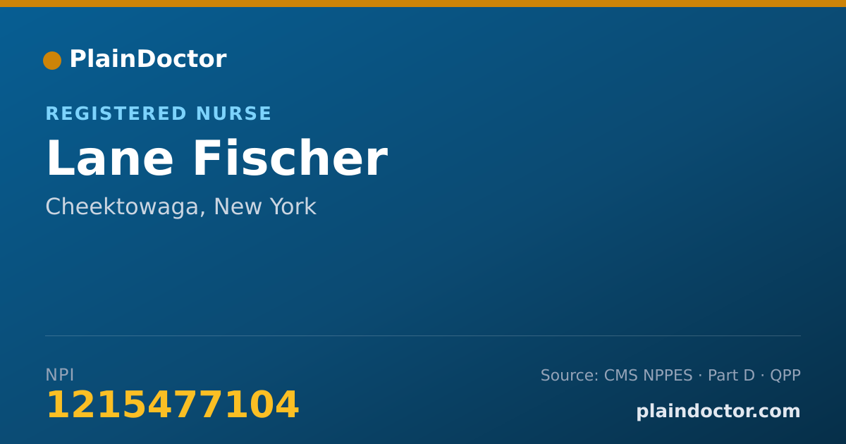 Shareable card for Lane Fischer - Registered Nurse, Cheektowaga, NY