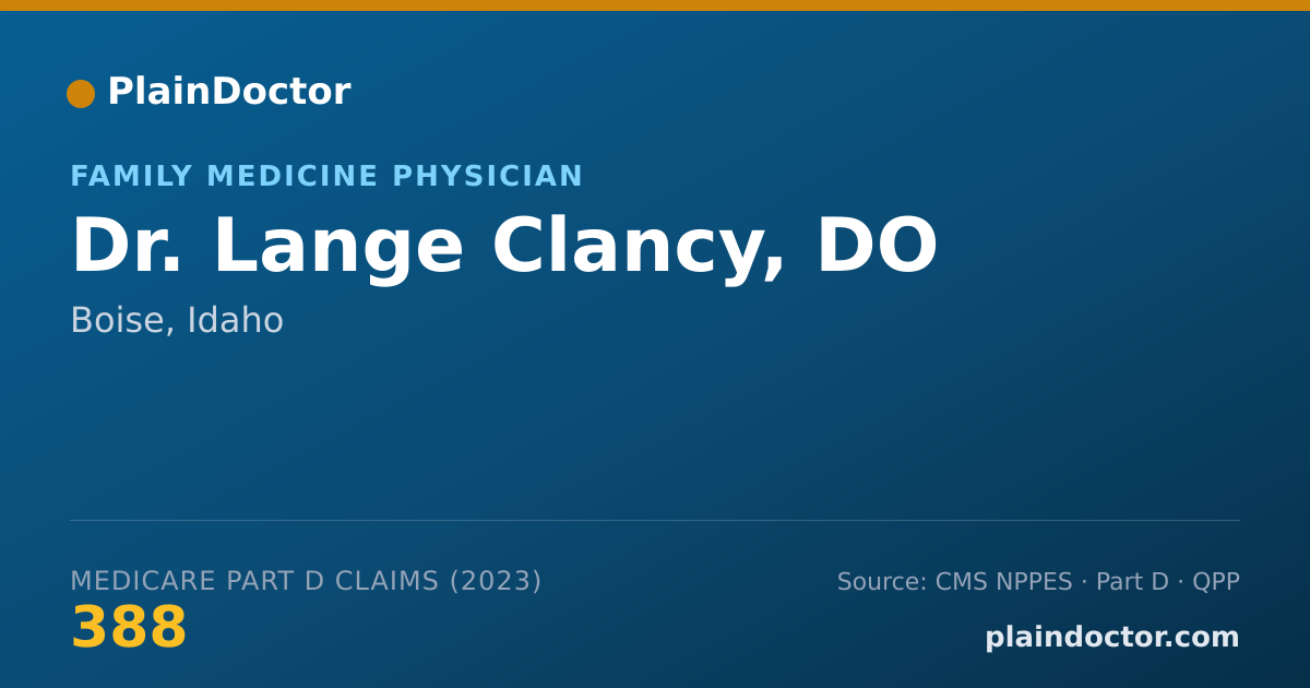 Shareable card for Lange Clancy, DO - Family Medicine Physician, Boise, ID