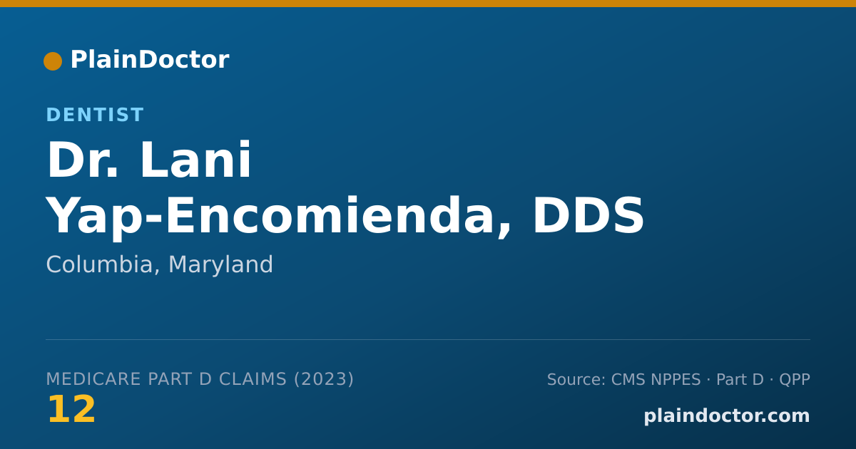 Shareable card for Lani Yap-Encomienda, DDS - Dentist, Columbia, MD
