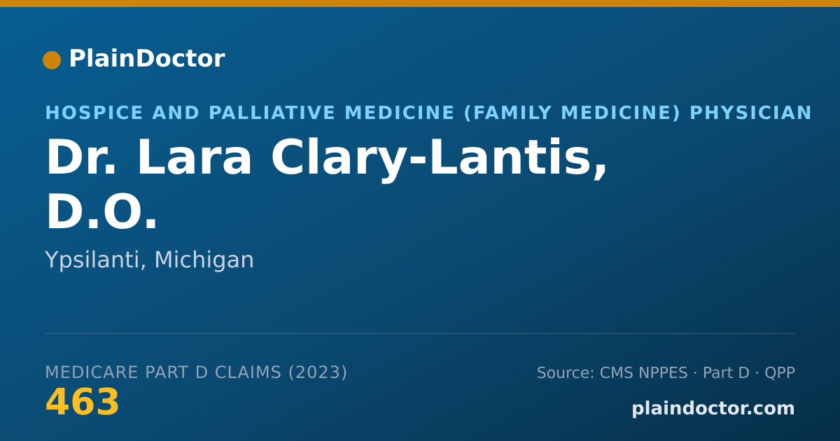 Shareable card for Lara Clary-Lantis, D.O. - Hospice and Palliative Medicine (Family Medicine) Physician, Ypsilanti, MI