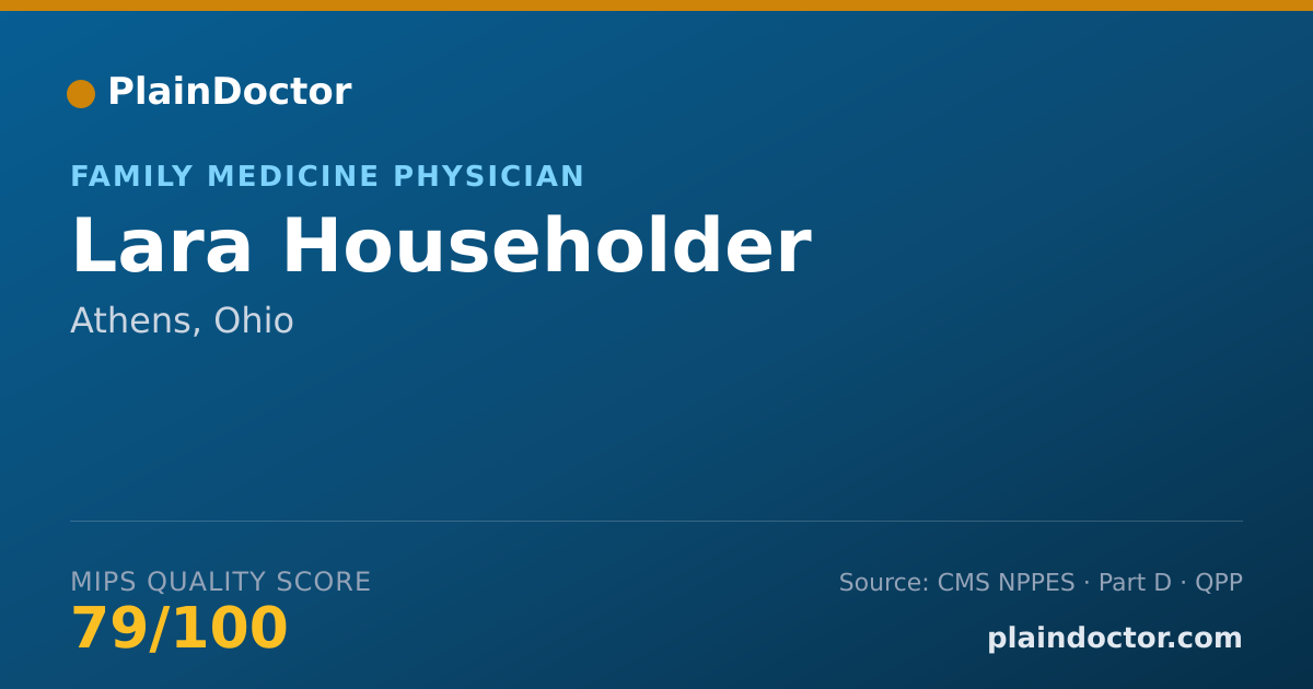 Shareable card for Lara Householder - Family Medicine Physician, Athens, OH