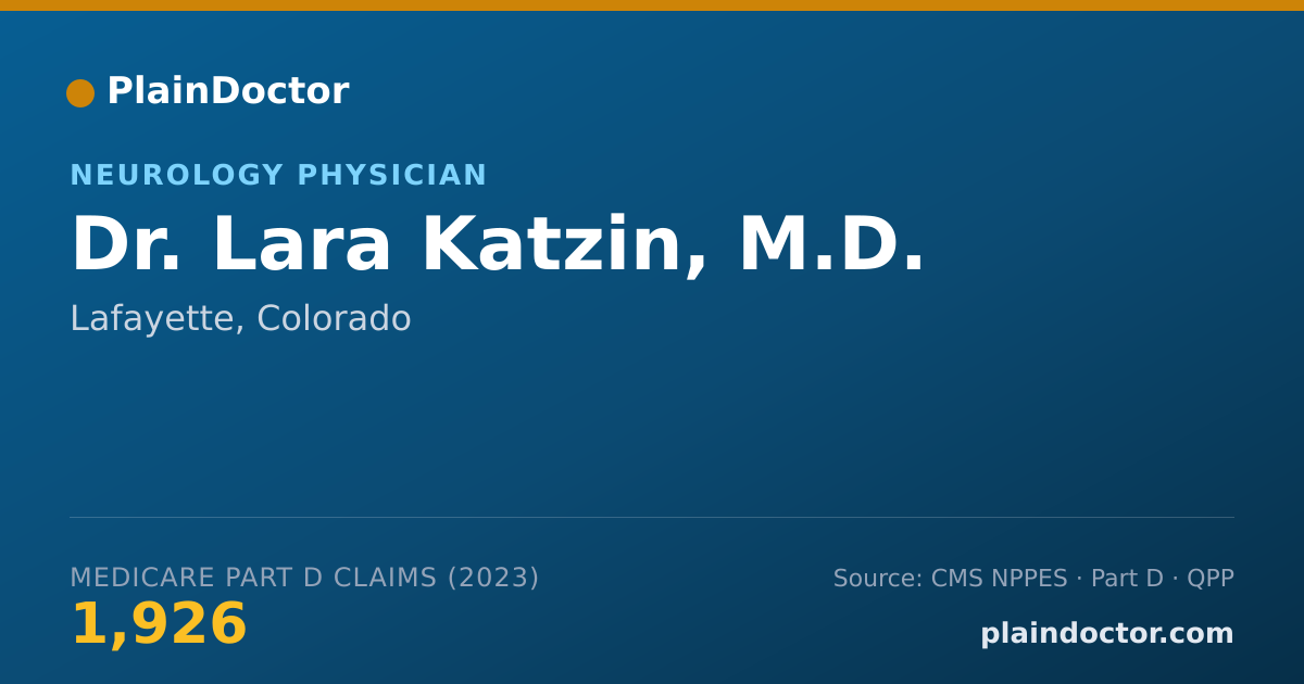 Shareable card for Lara Katzin, M.D. - Neurology Physician, Lafayette, CO