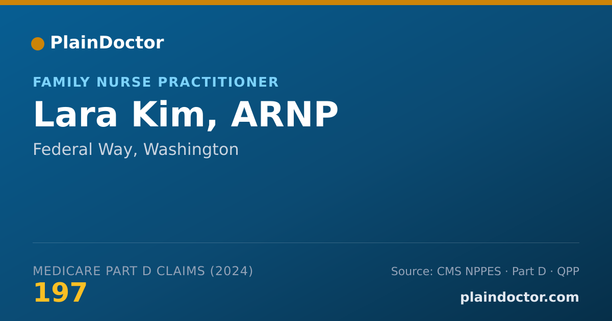 Shareable card for Lara Kim, ARNP - Family Nurse Practitioner, Federal Way, WA