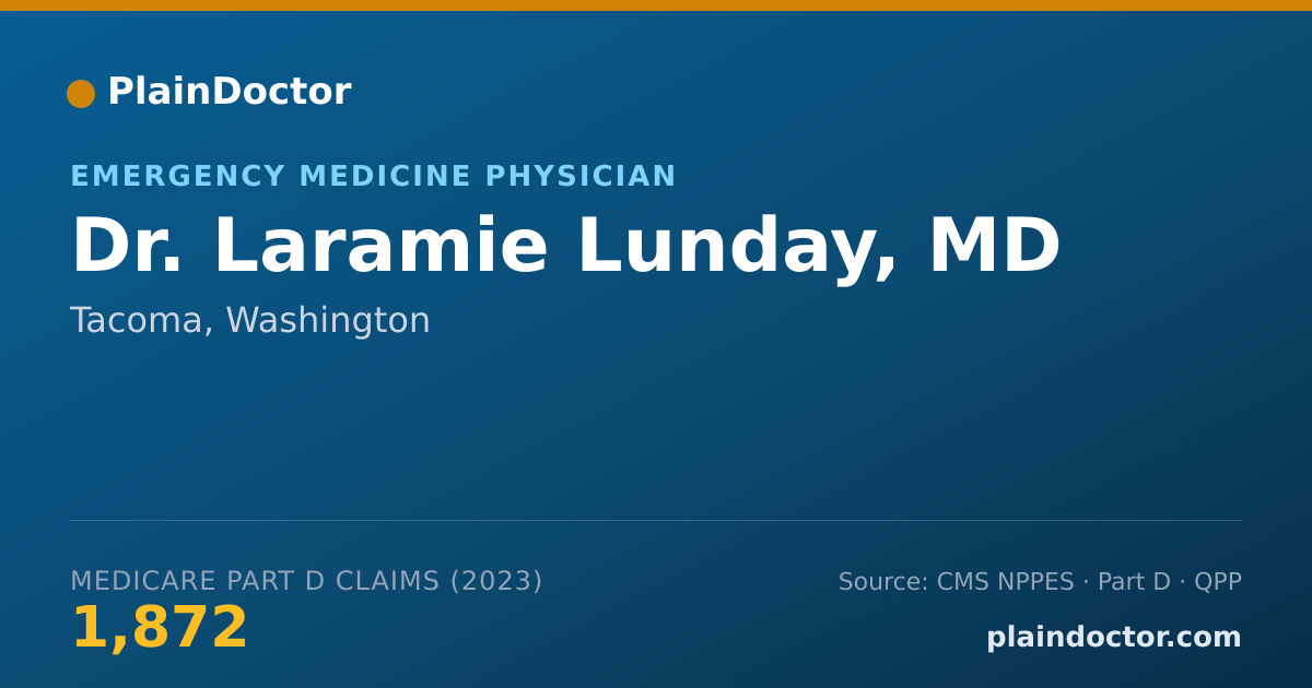 Shareable card for Laramie Lunday, MD - Emergency Medicine Physician, Tacoma, WA