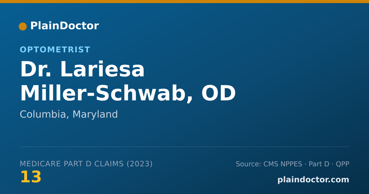 Shareable card for Lariesa Miller-Schwab, OD - Optometrist, Columbia, MD