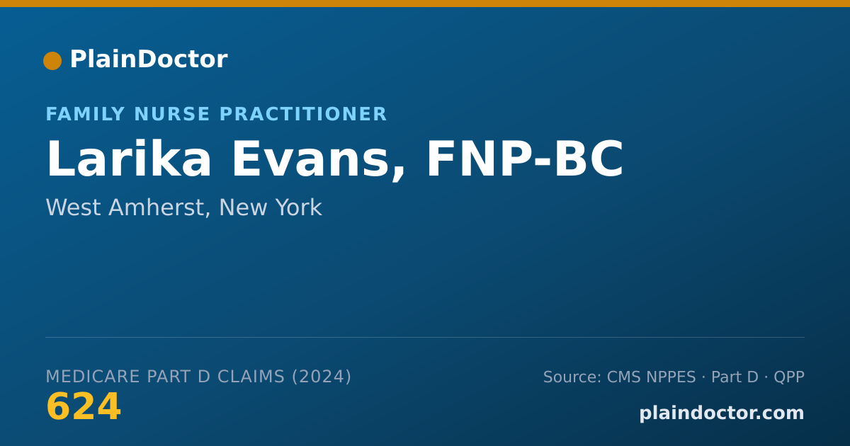 Shareable card for Larika Evans, FNP-BC - Family Nurse Practitioner, West Amherst, NY