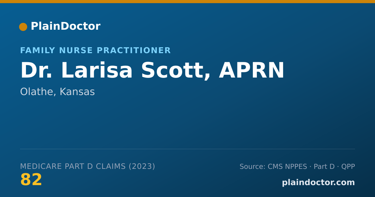 Shareable card for Larisa Scott, APRN - Family Nurse Practitioner, Olathe, KS