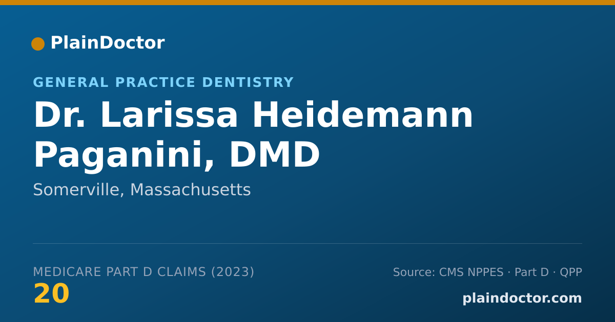 Shareable card for Larissa Heidemann Paganini, DMD - General Practice Dentistry, Somerville, MA