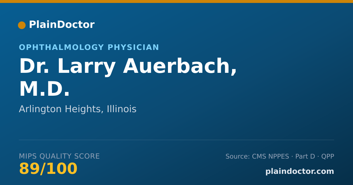 Shareable card for Larry Auerbach, M.D. - Ophthalmology Physician, Arlington Heights, IL