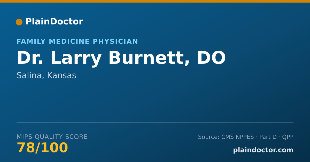 Shareable card for Larry Burnett, DO - Family Medicine Physician, Salina, KS