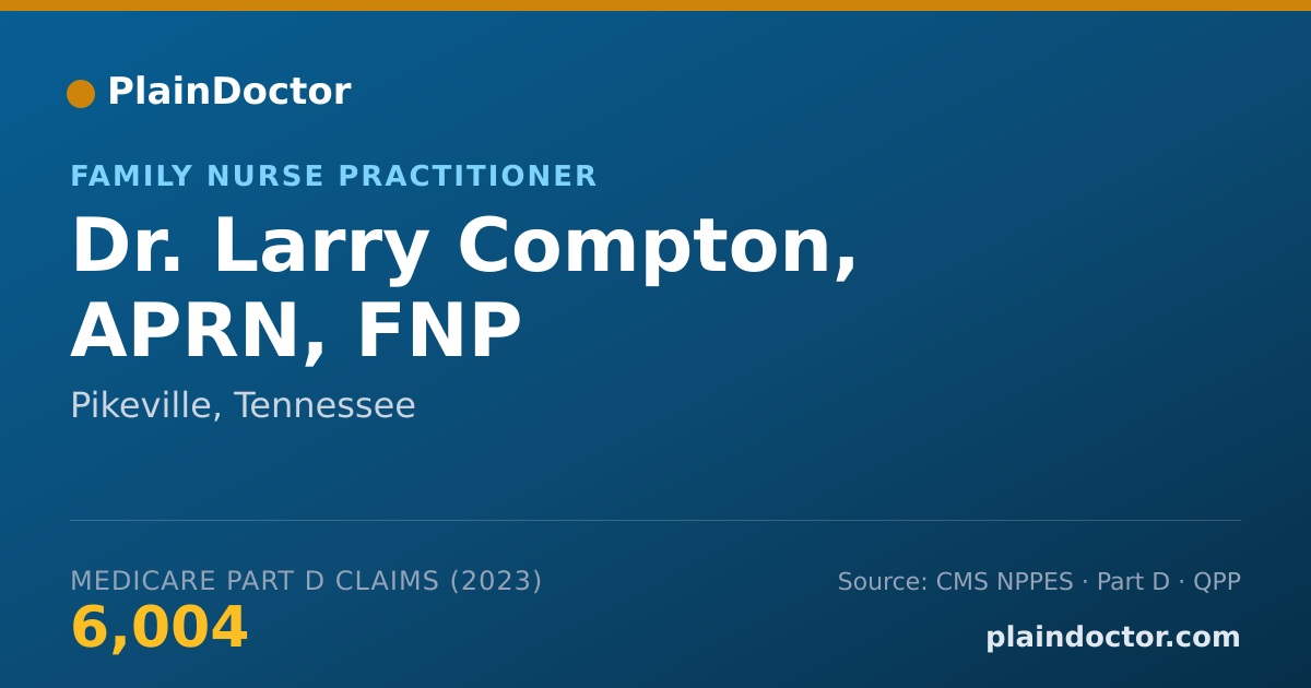 Shareable card for Larry Compton, APRN, FNP - Family Nurse Practitioner, Pikeville, TN