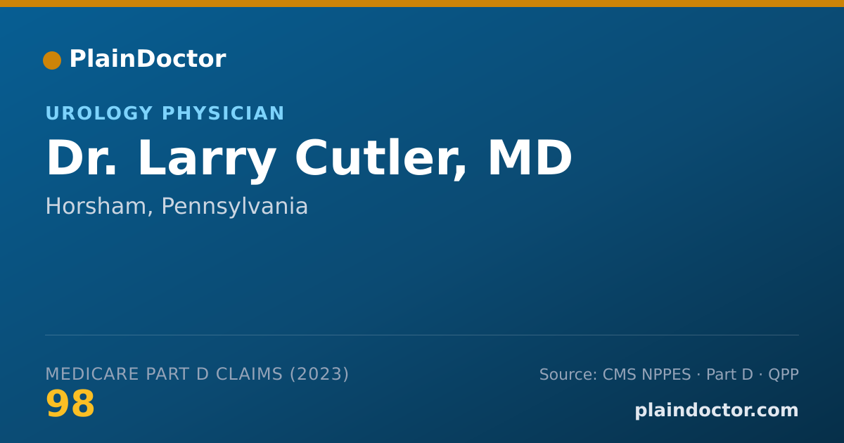 Shareable card for Larry Cutler, MD - Urology Physician, Horsham, PA
