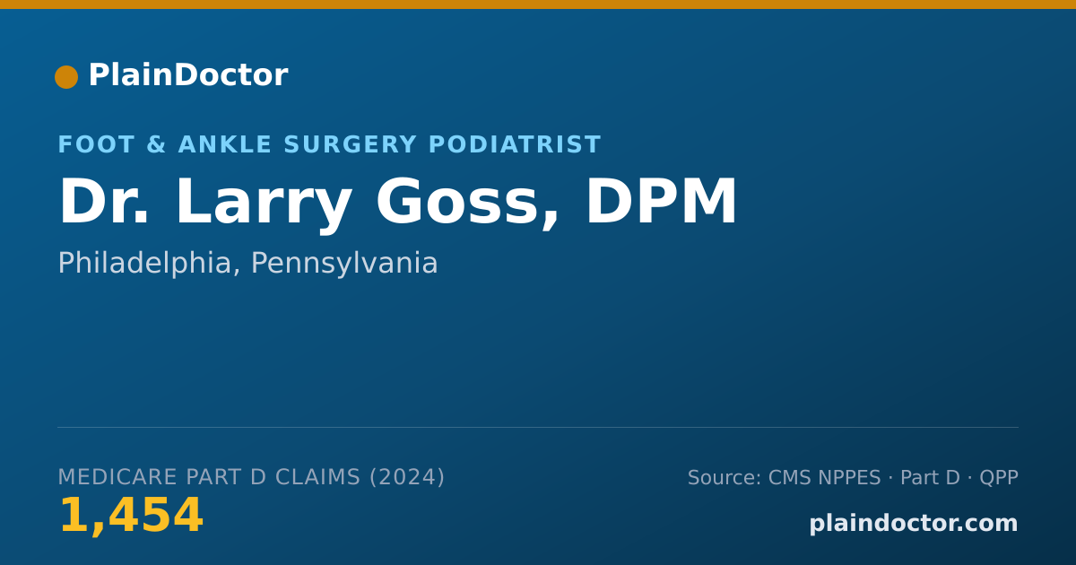 Shareable card for Larry Goss, DPM - Foot & Ankle Surgery Podiatrist, Philadelphia, PA