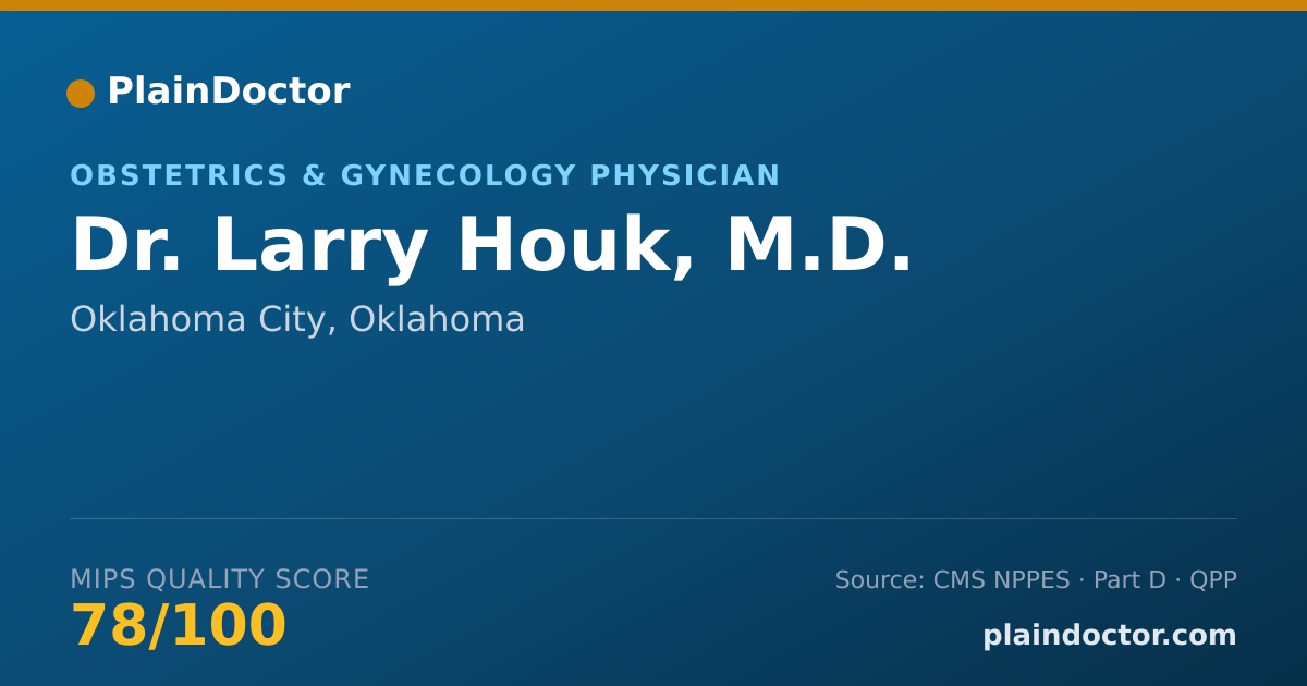 Shareable card for Larry Houk, M.D. - Obstetrics & Gynecology Physician, Oklahoma City, OK