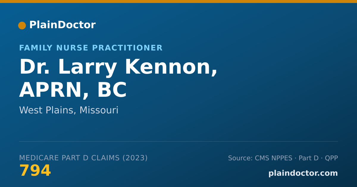 Shareable card for Larry Kennon, APRN, BC - Family Nurse Practitioner, West Plains, MO
