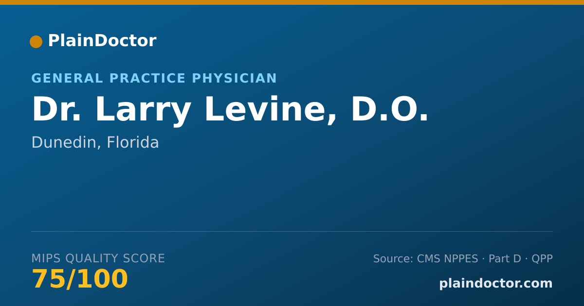Shareable card for Larry Levine, D.O. - General Practice Physician, Dunedin, FL