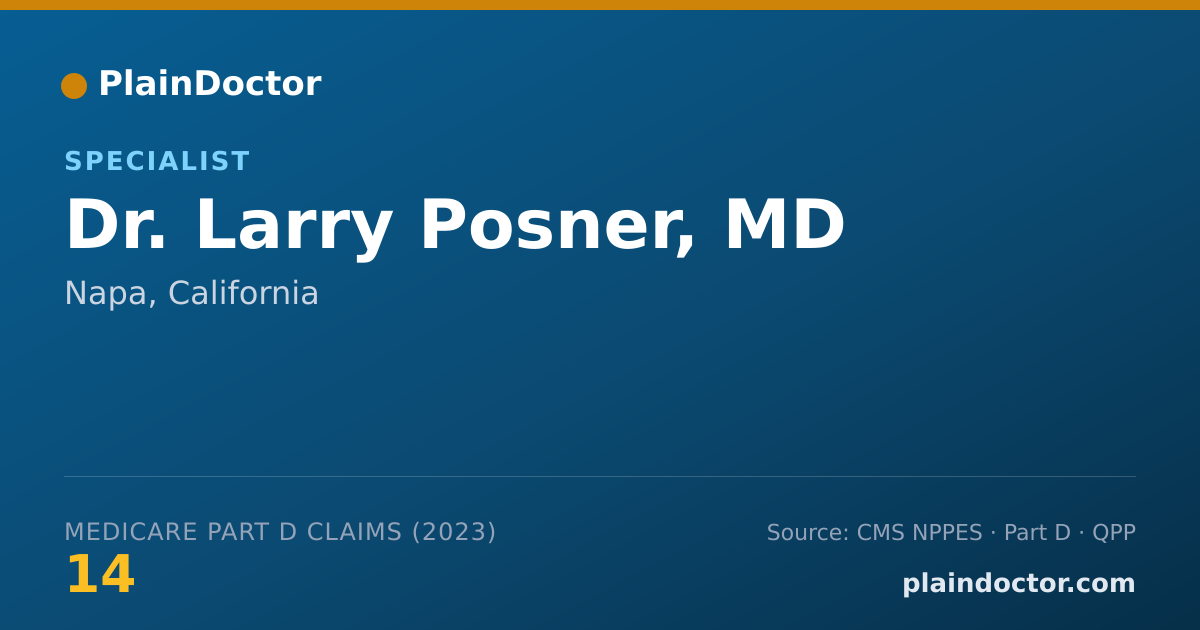 Shareable card for Larry Posner, MD - Specialist, Napa, CA