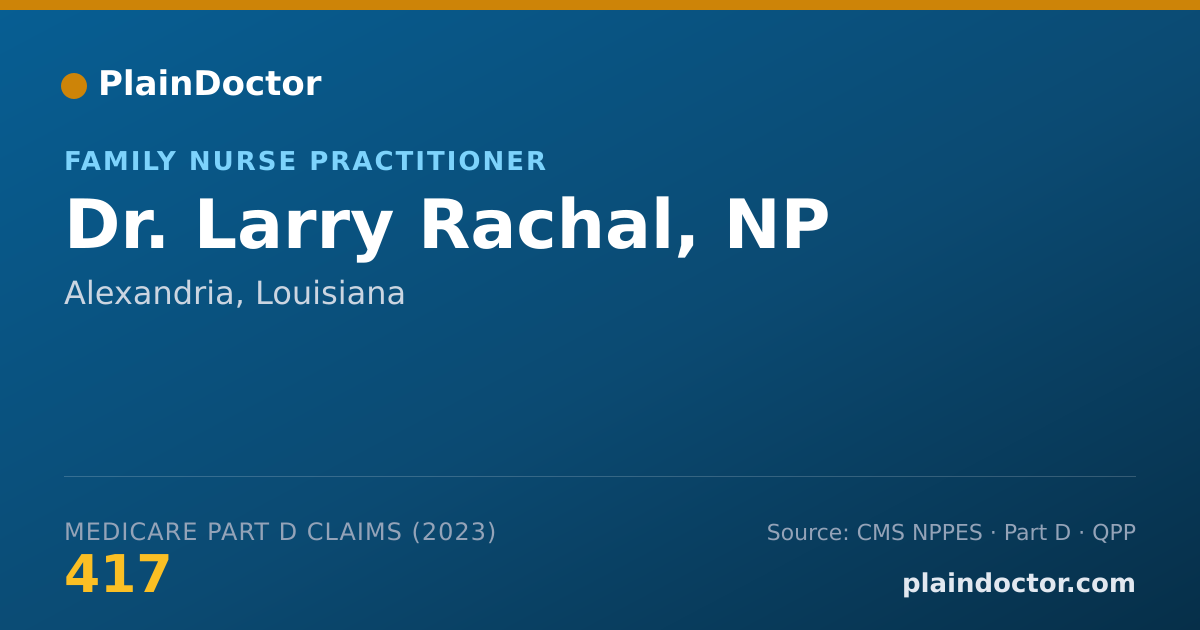 Shareable card for Larry Rachal, NP - Family Nurse Practitioner, Alexandria, LA
