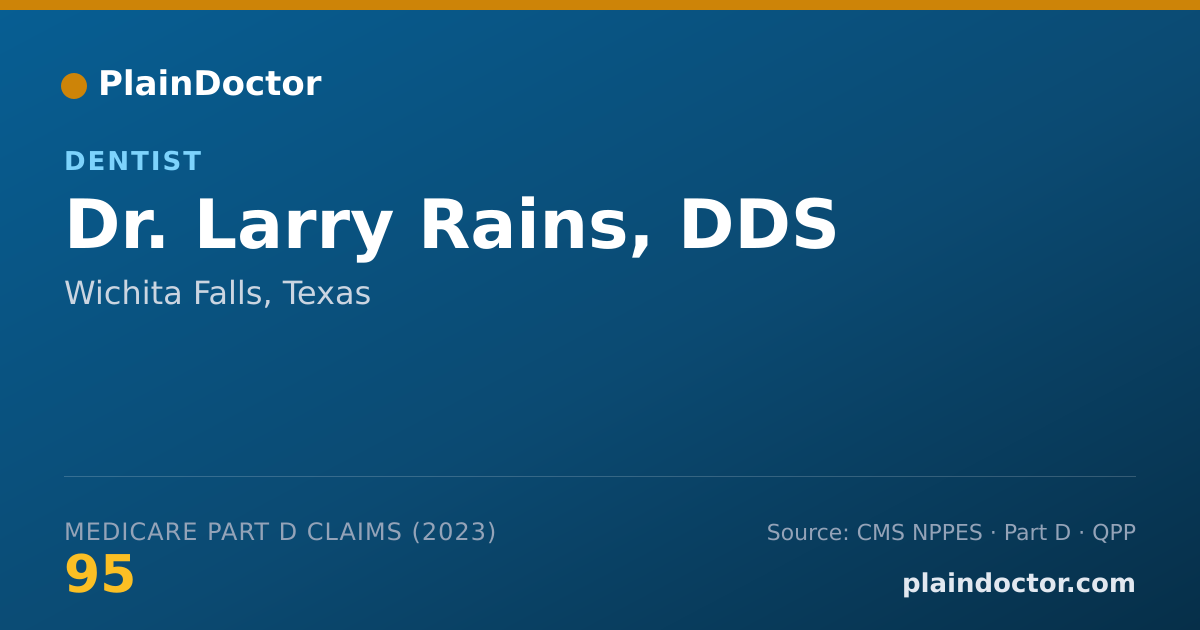 Shareable card for Larry Rains, DDS - Dentist, Wichita Falls, TX