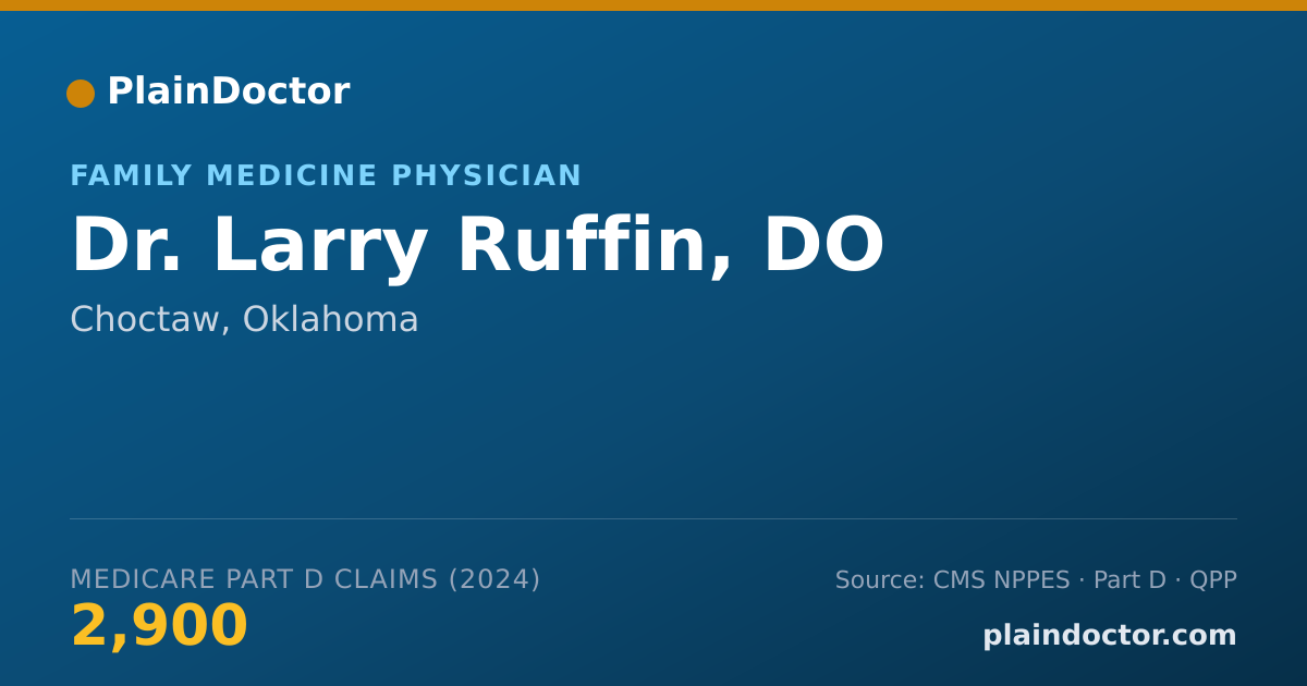 Shareable card for Larry Ruffin, DO - Family Medicine Physician, Choctaw, OK