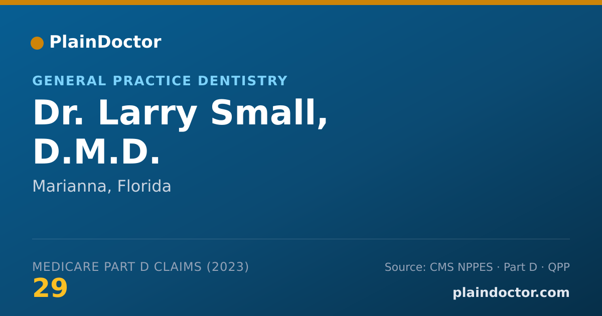 Shareable card for Larry Small, D.M.D. - General Practice Dentistry, Marianna, FL