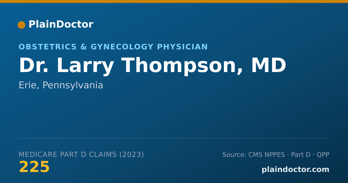 Shareable card for Larry Thompson, MD - Obstetrics & Gynecology Physician, Erie, PA