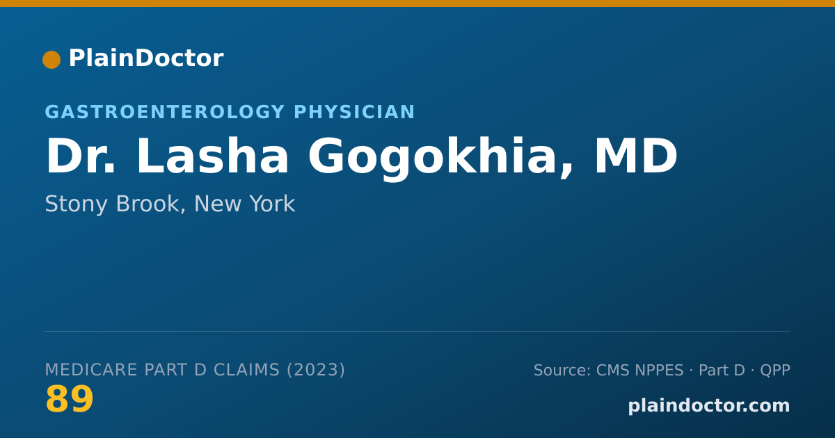 Shareable card for Lasha Gogokhia, MD - Gastroenterology Physician, Stony Brook, NY