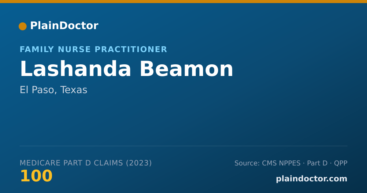 Shareable card for Lashanda Beamon - Family Nurse Practitioner, El Paso, TX