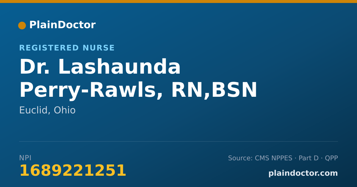 Shareable card for Lashaunda Perry-Rawls, RN,BSN - Registered Nurse, Euclid, OH