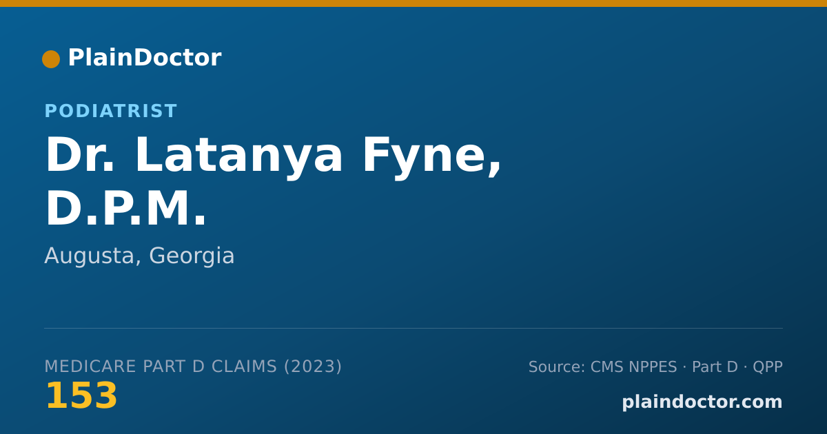 Shareable card for Latanya Fyne, D.P.M. - Podiatrist, Augusta, GA