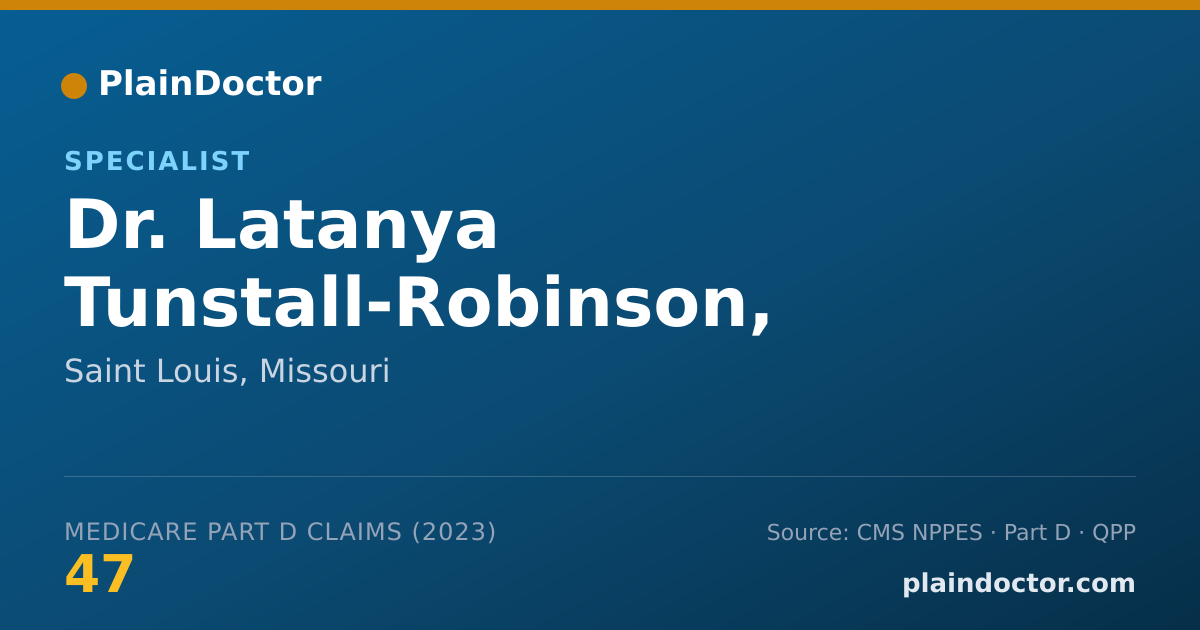 Shareable card for Latanya Tunstall-Robinson, M.D. - Specialist, Saint Louis, MO