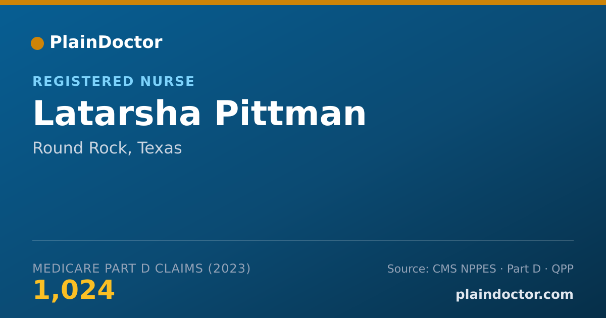 Shareable card for Latarsha Pittman - Registered Nurse, Round Rock, TX