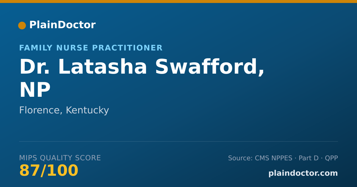 Shareable card for Latasha Swafford, NP - Family Nurse Practitioner, Florence, KY