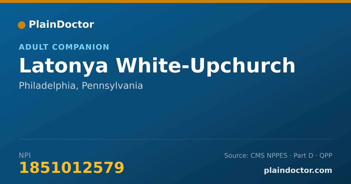 Shareable card for Latonya White-Upchurch - Adult Companion, Philadelphia, PA