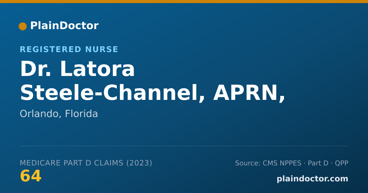 Shareable card for Latora Steele-Channel, APRN, FNP-C - Registered Nurse, Orlando, FL