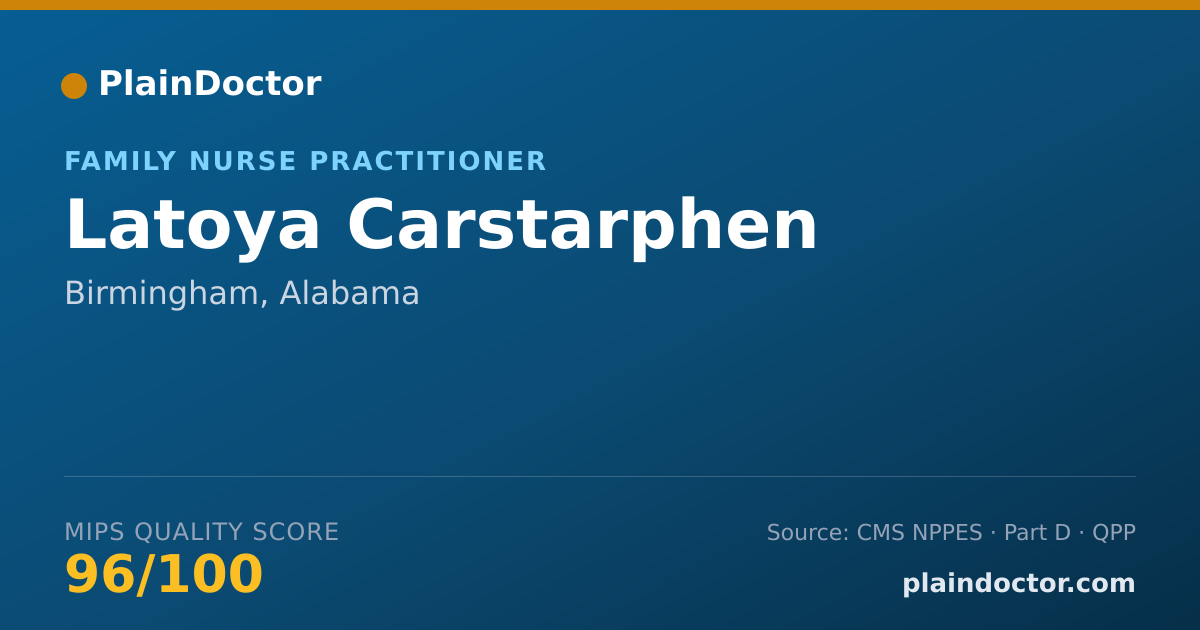 Shareable card for Latoya Carstarphen - Family Nurse Practitioner, Birmingham, AL