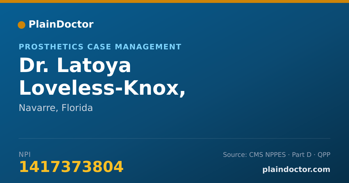 Shareable card for Latoya Loveless-Knox, CERTIFIED HAIR LOSS - Prosthetics Case Management, Navarre, FL