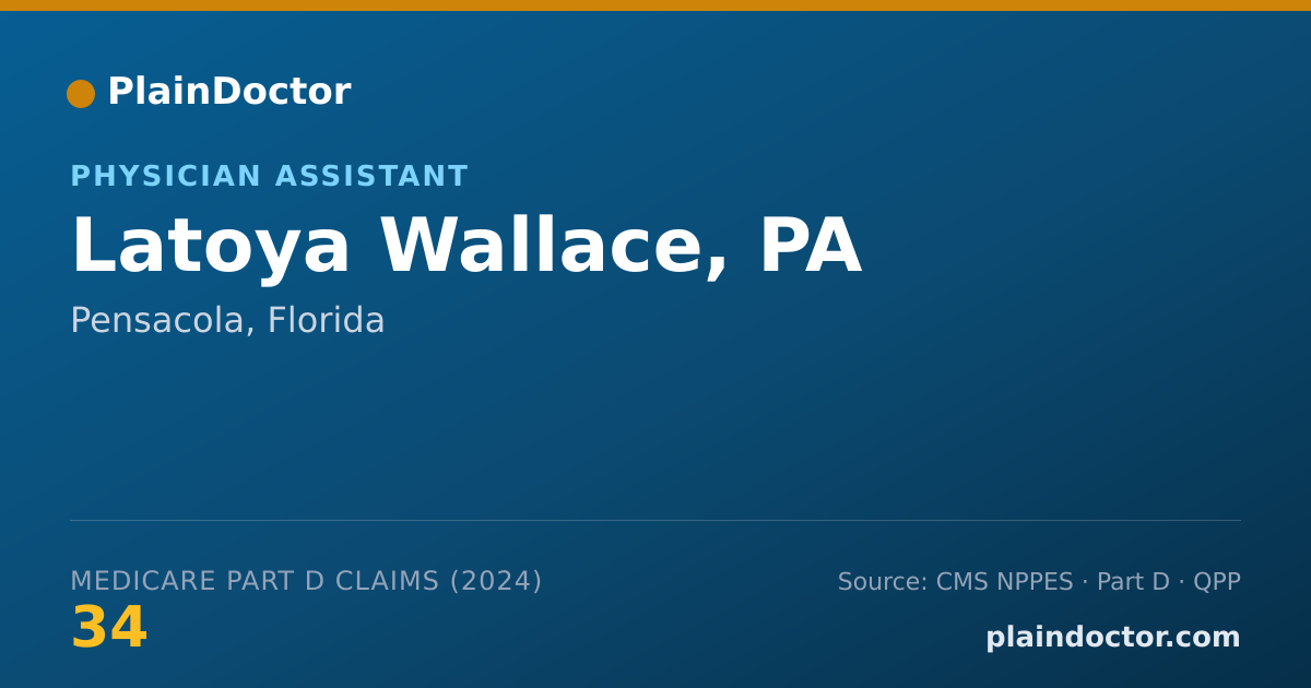 Shareable card for Latoya Wallace, PA - Surgical Physician Assistant, Pensacola, FL