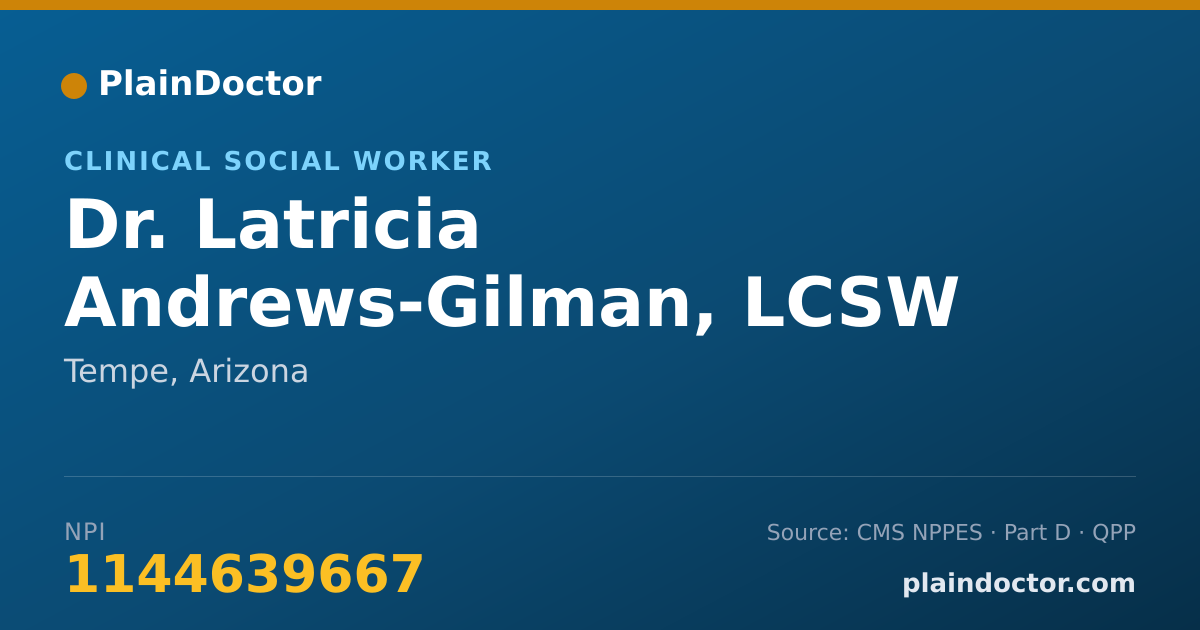 Shareable card for Latricia Andrews-Gilman, LCSW - Clinical Social Worker, Tempe, AZ