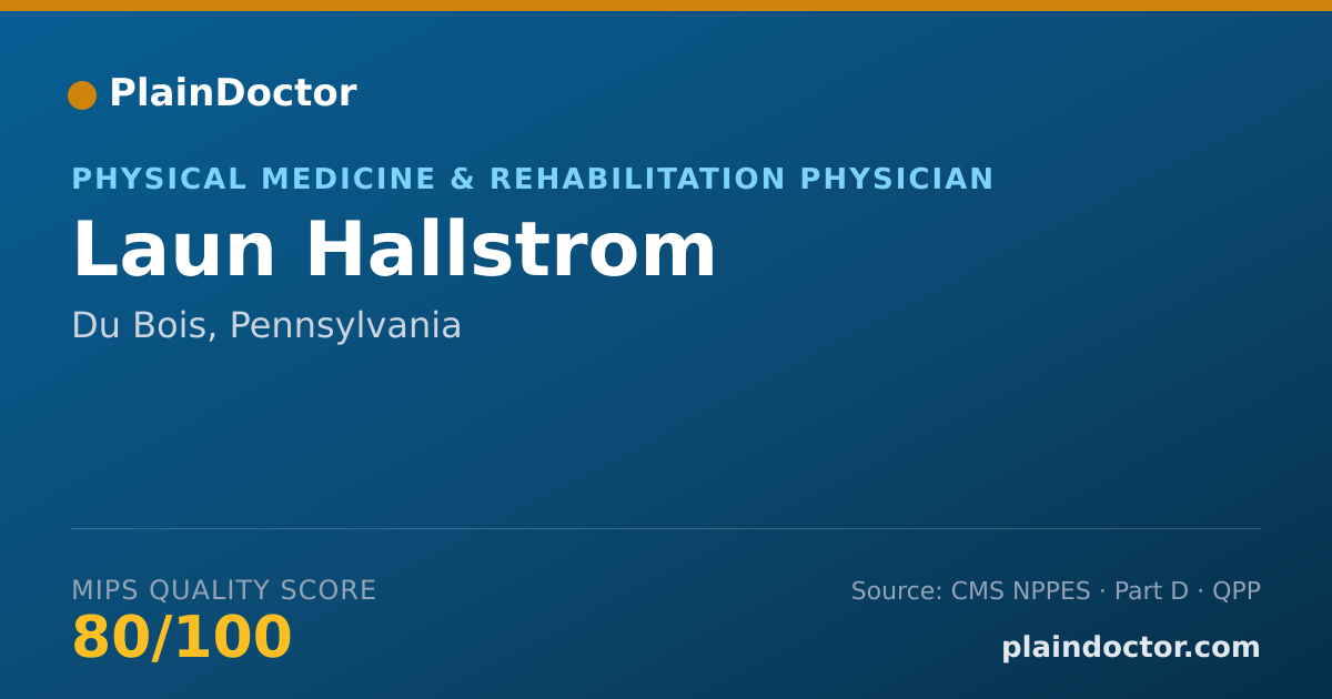 Shareable card for Laun Hallstrom - Physical Medicine & Rehabilitation Physician, Du Bois, PA