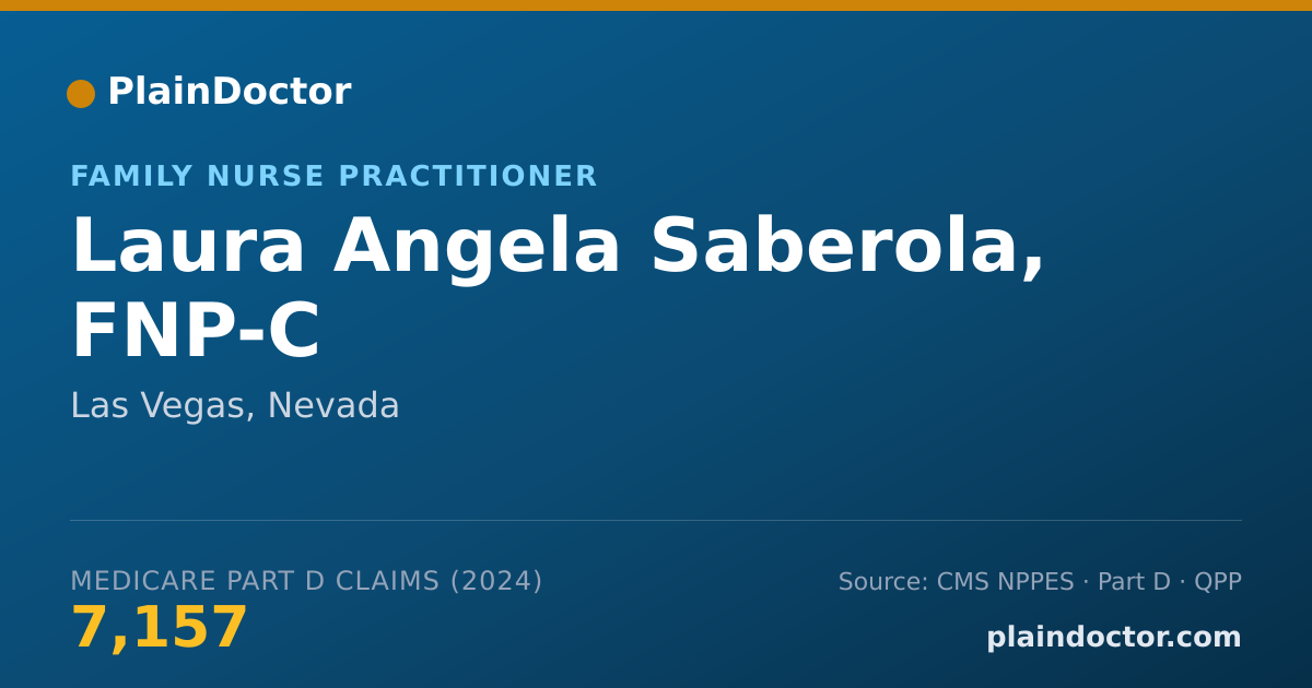 Shareable card for Laura Angela Saberola, FNP-C - Family Nurse Practitioner, Las Vegas, NV