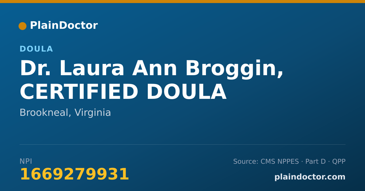 Shareable card for Laura Ann Broggin, CERTIFIED DOULA - Doula, Brookneal, VA