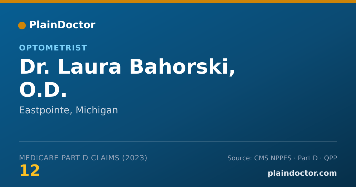 Shareable card for Laura Bahorski, O.D. - Optometrist, Eastpointe, MI