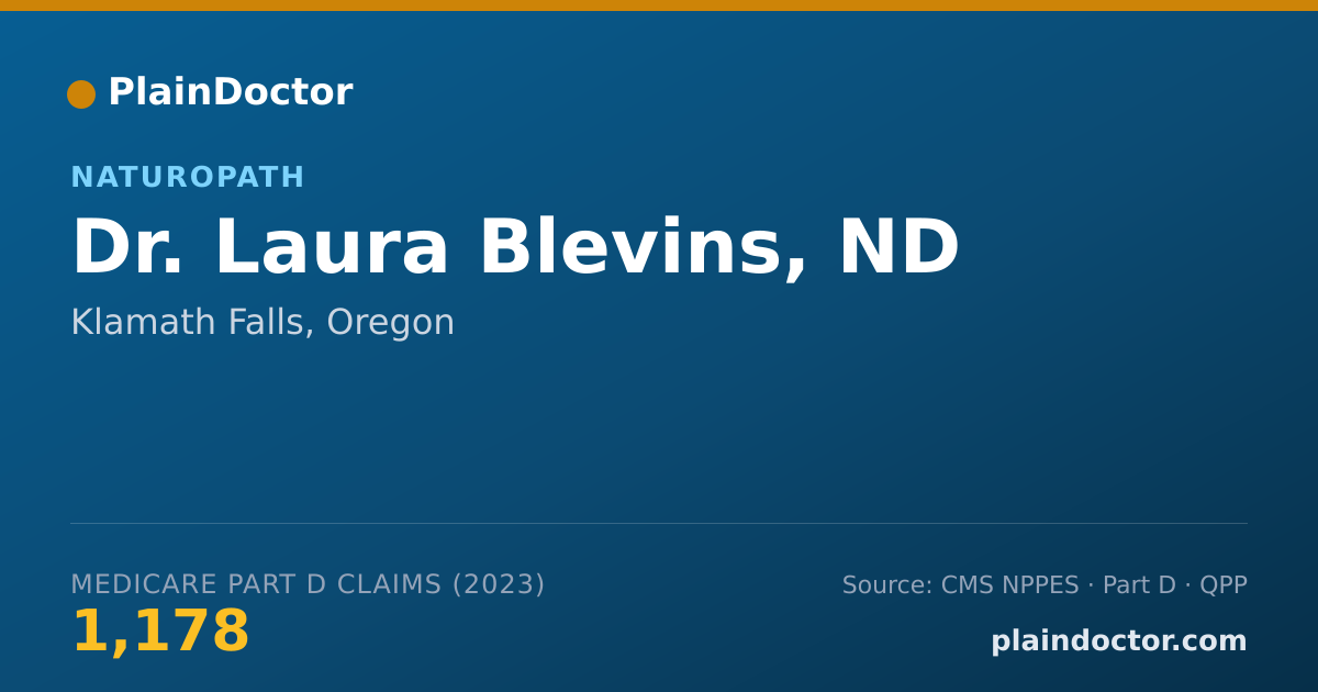 Shareable card for Laura Blevins, ND - Naturopath, Klamath Falls, OR