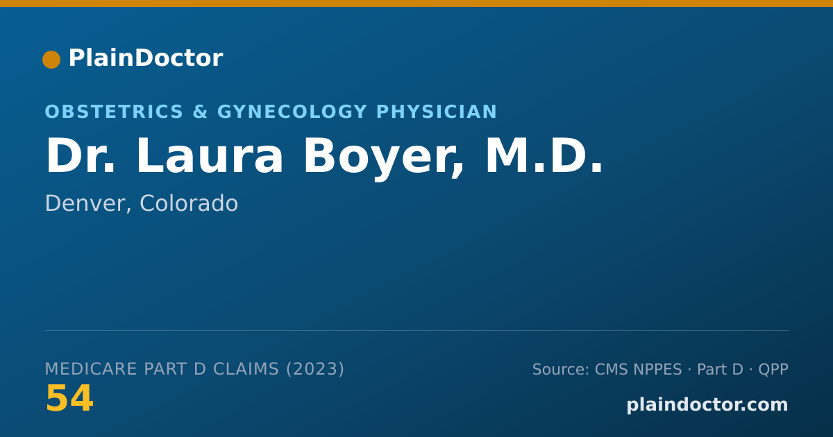 Shareable card for Laura Boyer, M.D. - Obstetrics & Gynecology Physician, Denver, CO