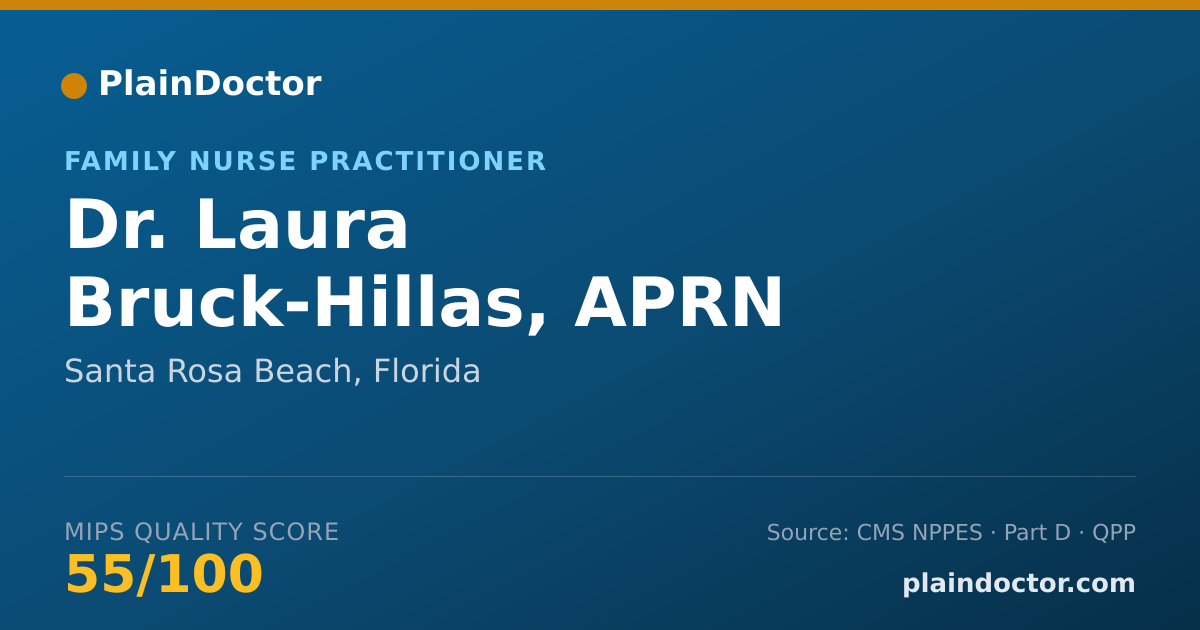 Shareable card for Laura Bruck-Hillas, APRN - Family Nurse Practitioner, Santa Rosa Beach, FL